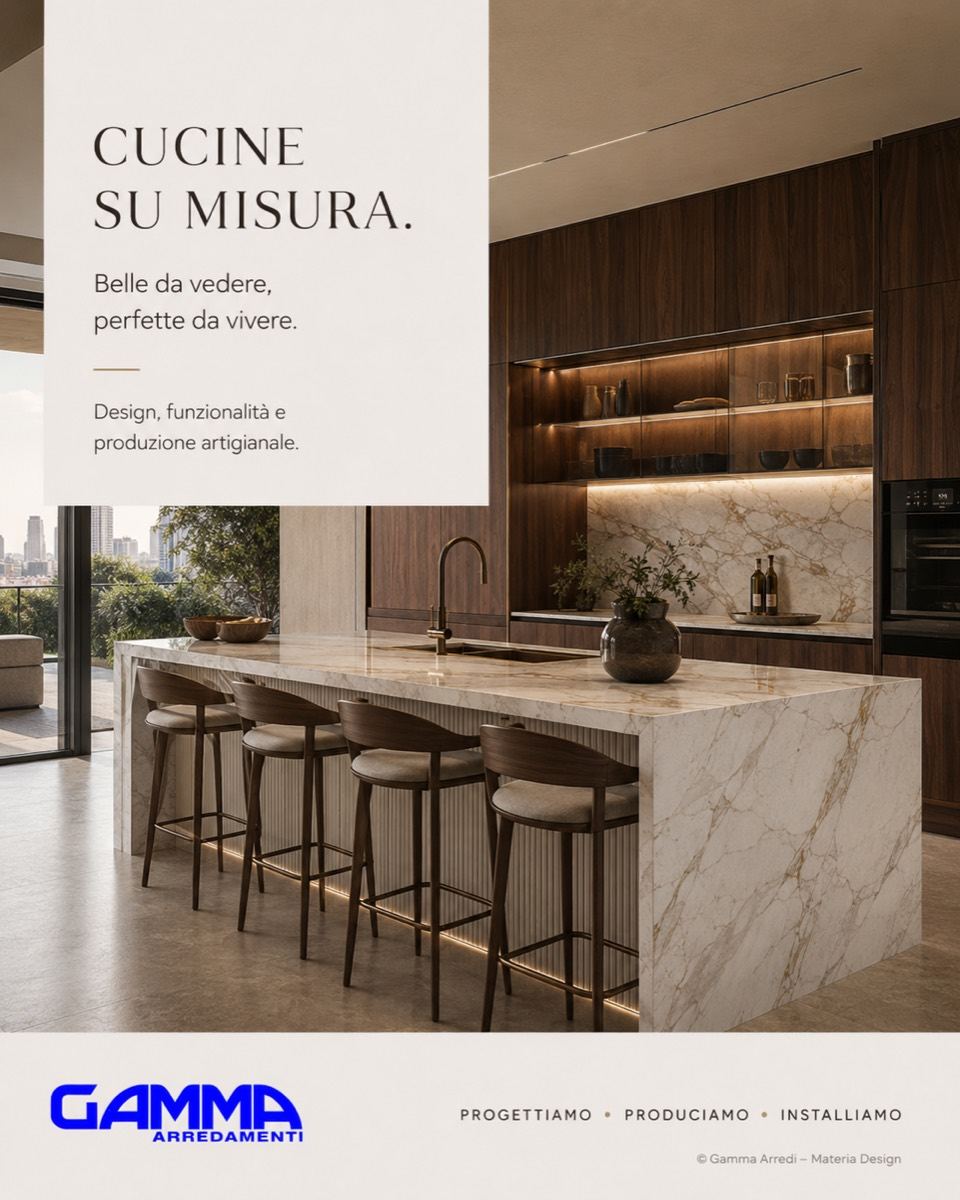 Manifesto Gamma Arredi: cucine su misura
