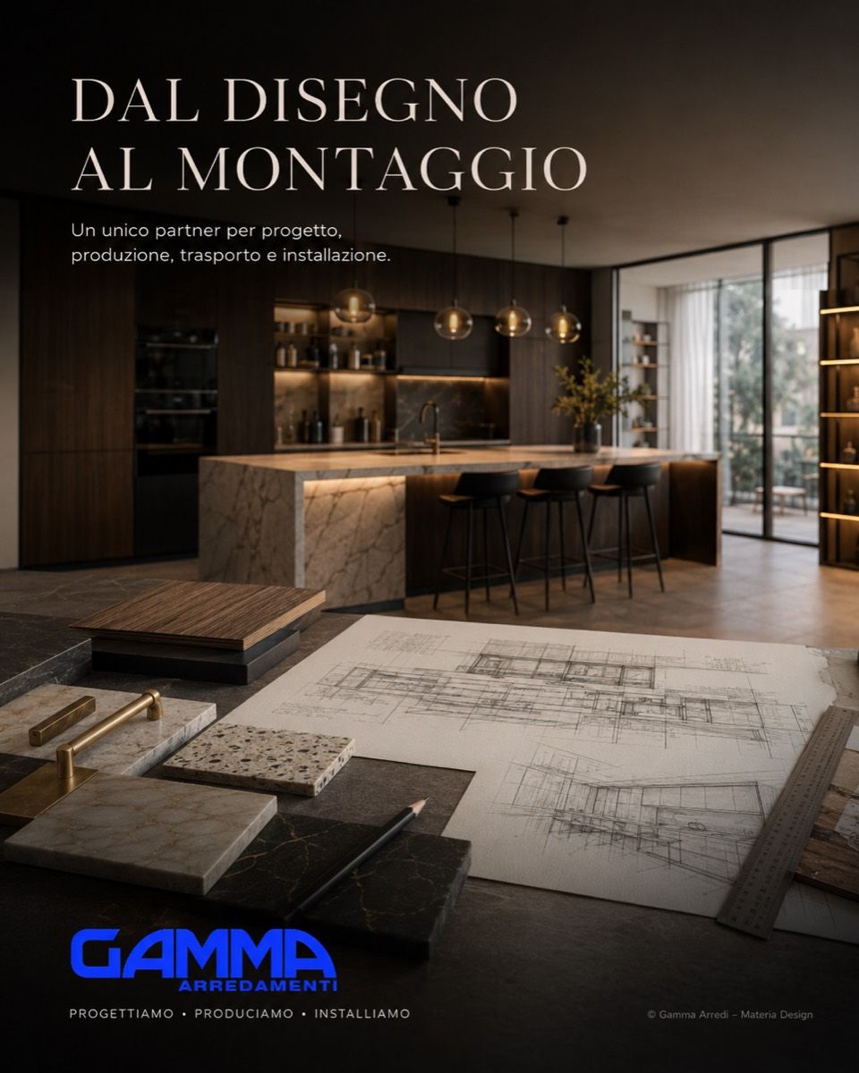 Manifesto Gamma Arredi: dal disegno al montaggio